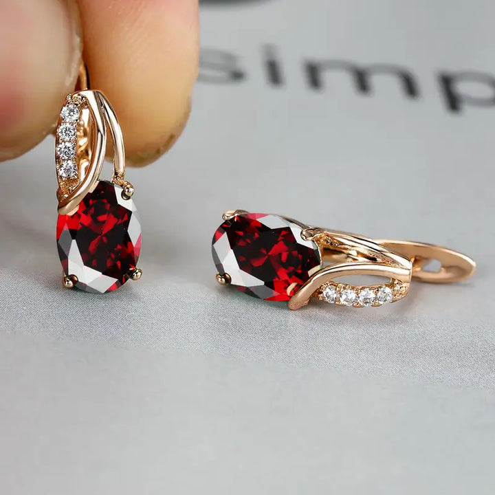 Veressa Ruberine Earrings | Gold