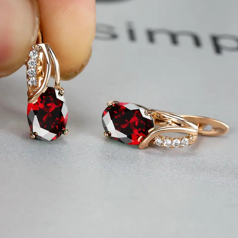 Veressa Ruberine Earrings | Gold