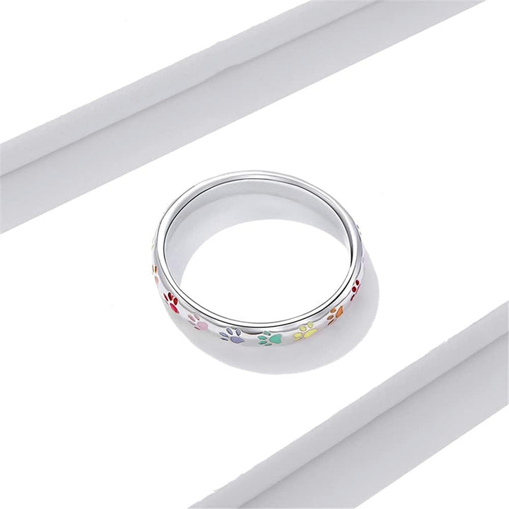 Sterling Silver Ring with Paw Design