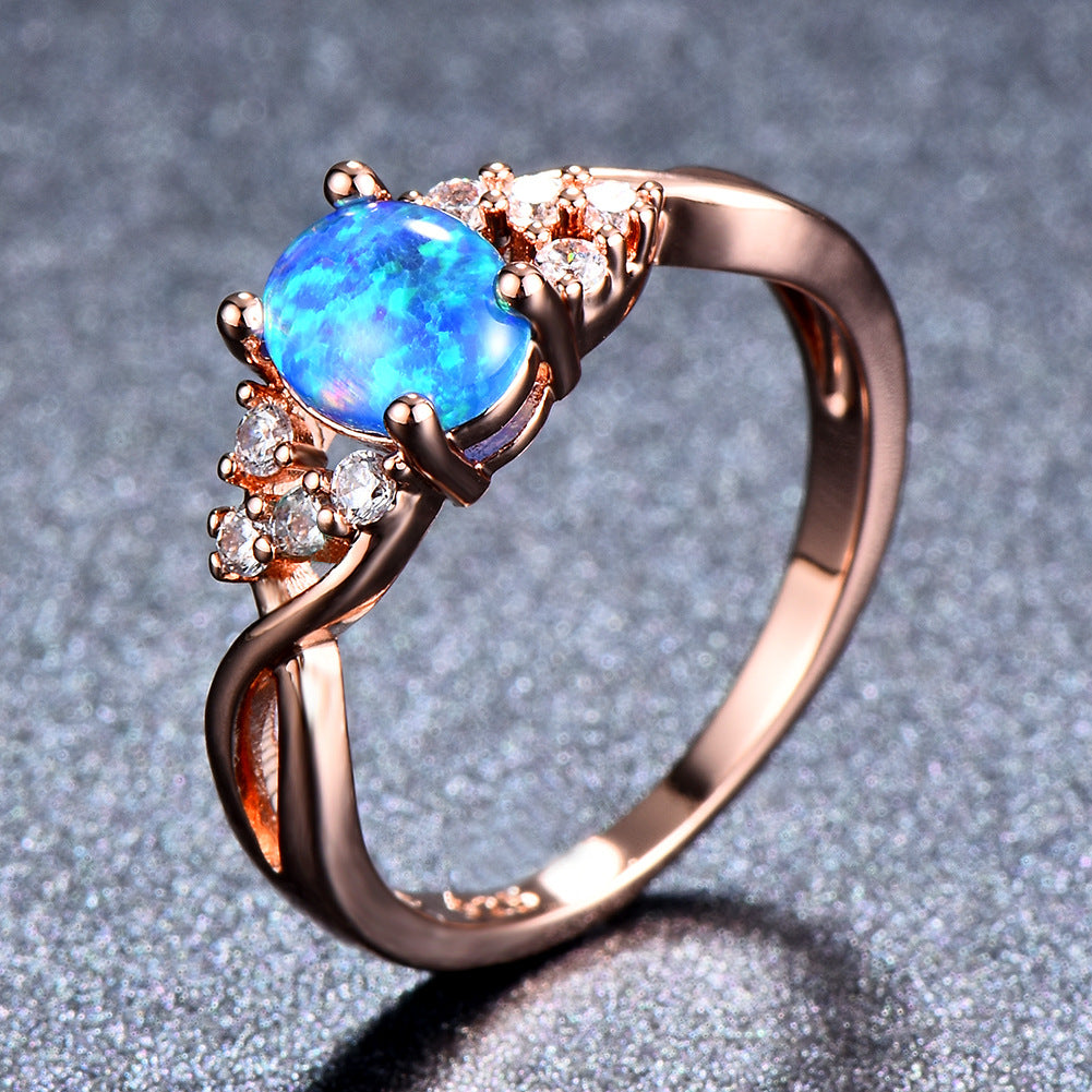 Sylva Moonhart Purple Ring | Rose Gold