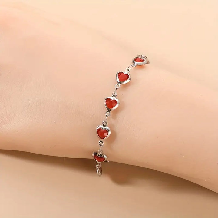 Ophelyra Garnetelle Bracelet | White Gold